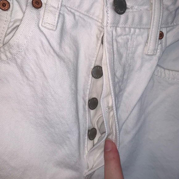 Denim Forum The Joni High Rise Loose White Jeans 29L 25 - Picture 13 of 16